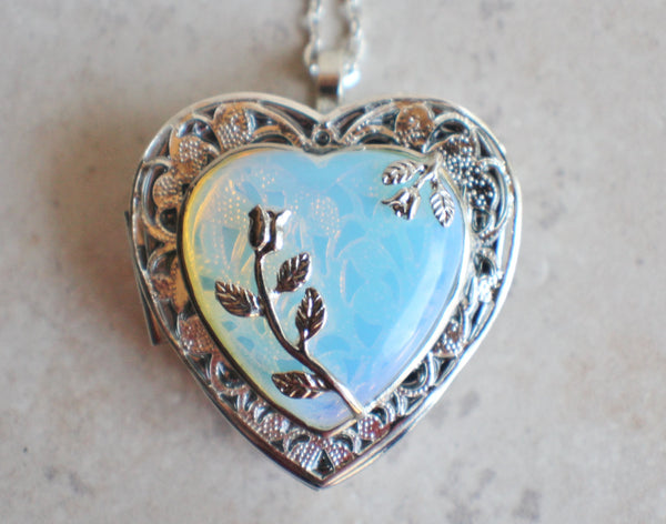 White Opal Quartz Music Box Locket - Char's Favorite Things - 3