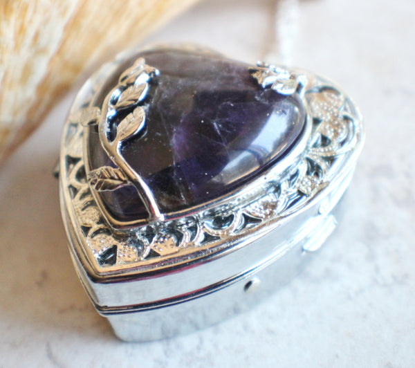 Amethyst Quartz Music Box Locket - Char's Favorite Things - 2