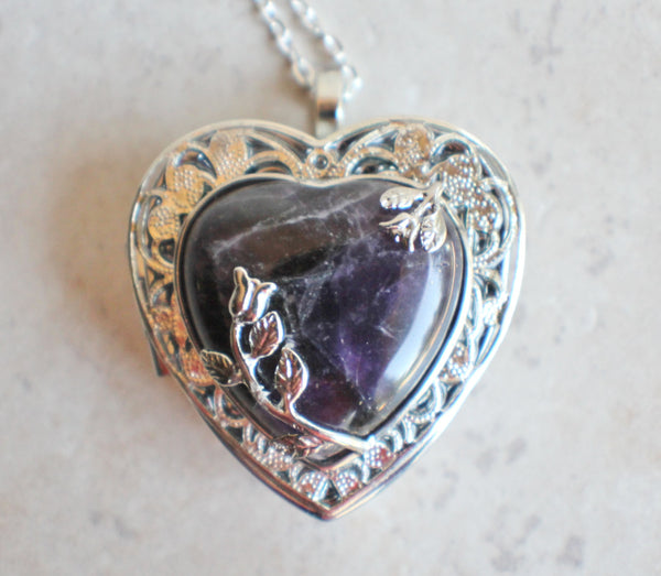 Amethyst Quartz Music Box Locket - Char's Favorite Things - 3