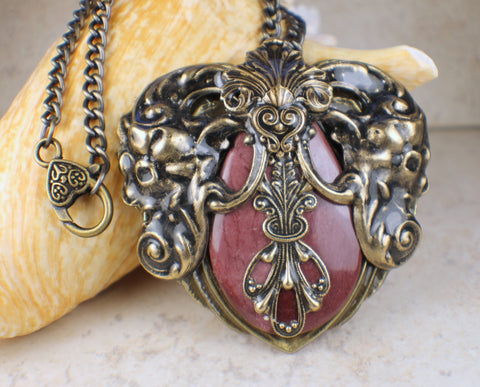 Mookaite Jasper Heart Pendant
