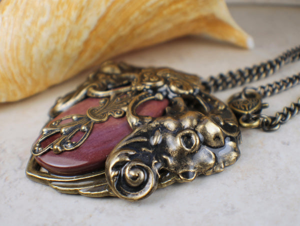 Mookaite Jasper Heart Pendant