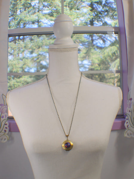 Small Dragons Breath Opal Photo Locket