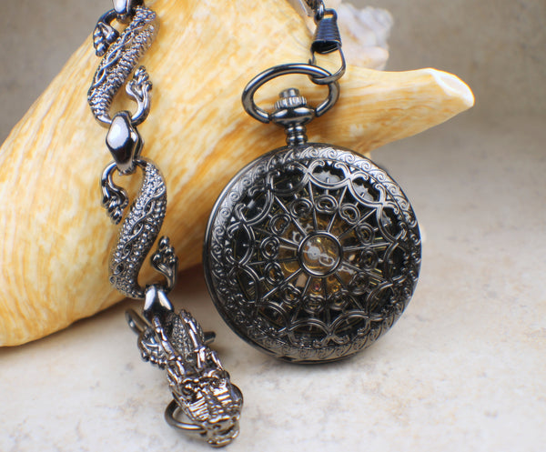 Black Dragon Pocket Watch