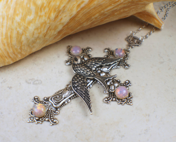 Silver Cross, Dove Cross, Victorian Cross