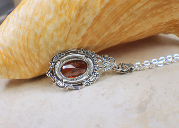 Gothic Swarovski Crystal Red Necklace