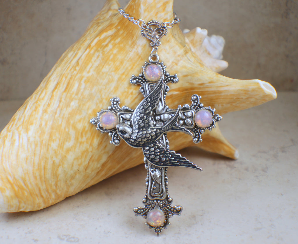 Silver Cross, Dove Cross, Victorian Cross