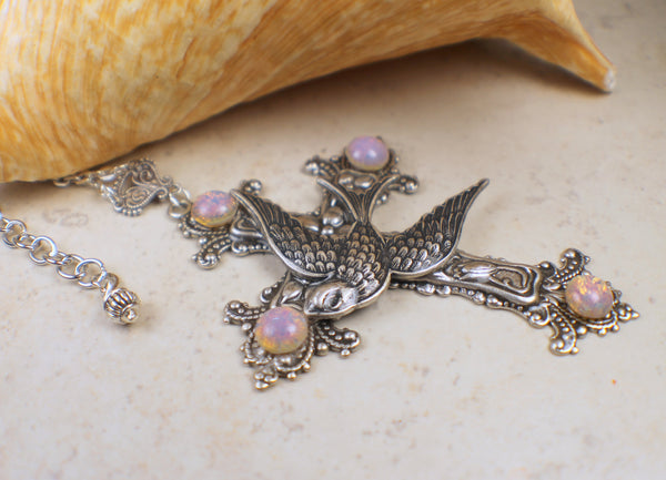 Silver Cross, Dove Cross, Victorian Cross