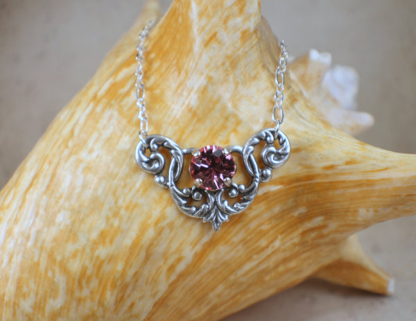 Rose Swarovski Crystal Jewelry Set