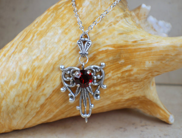 Siam Red Swarovski Crystal Jewelry Set