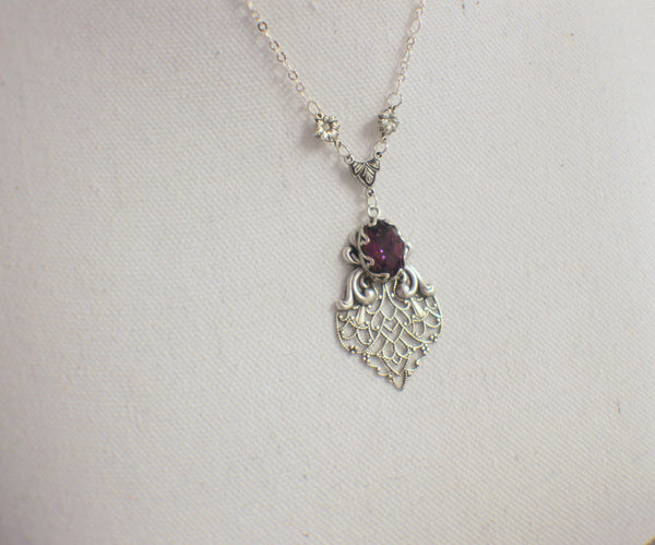 Amethyst Swarovski Crystal Necklace