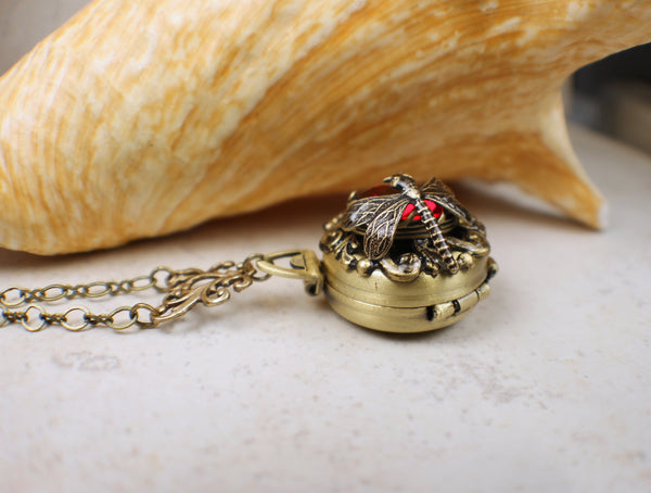Siam Red Crystal Multi Photo Locket