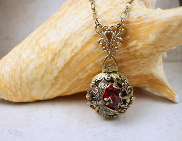 Siam Red Crystal Multi Photo Locket