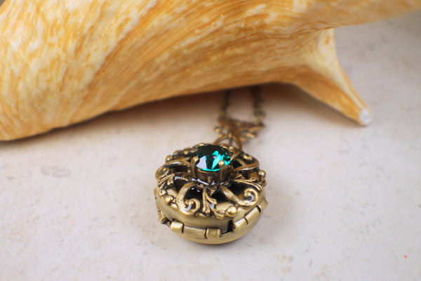 Emerald Swarovski Crystal Multi Photo Locket