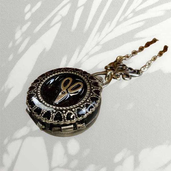 Scissor Photo four Photo Locket Silver
