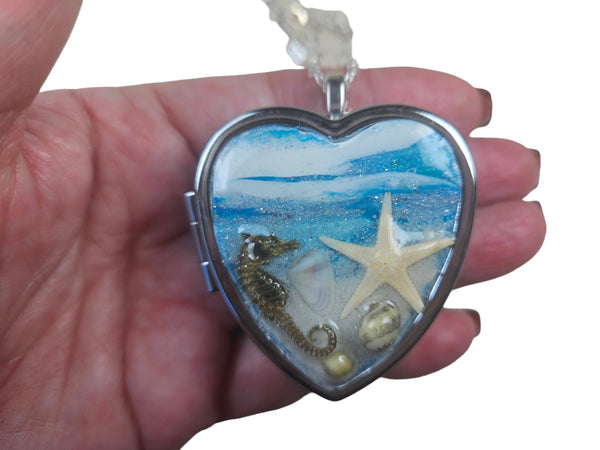 Beach Theme Music Box Locket