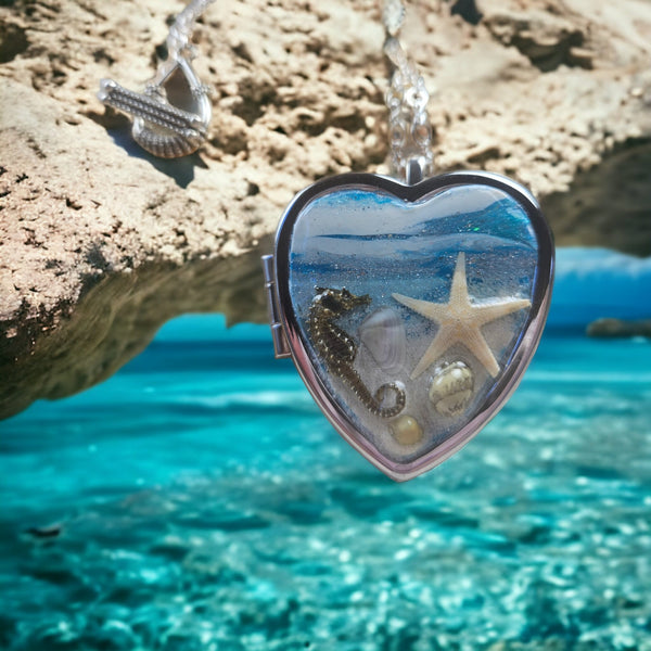 Beach Theme Music Box Locket