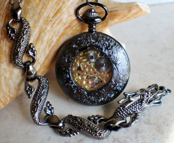 Black Dragon Pocket Watch - Char's Favorite Things - 3