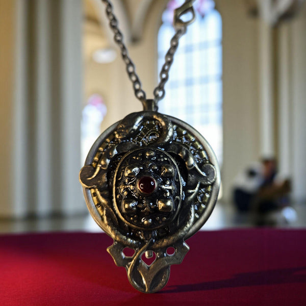 Pirate Theme Music Box Locket Necklace, Treasure Chest and Snake Musical Locket: