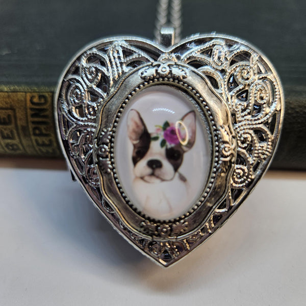 Boston Terrier Music Box Locket