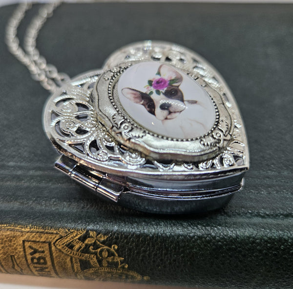 Boston Terrier Music Box Locket