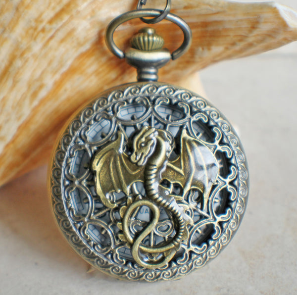 Dragon Pocket Watch Battery Operated - Char's Favorite Things - 1