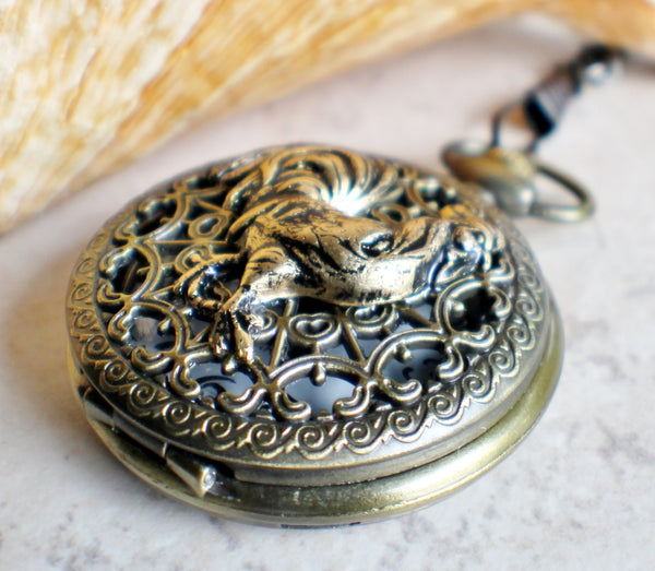 Rooster pocket watch,  Rooster pocket watch  in bronze - Char's Favorite Things - 3