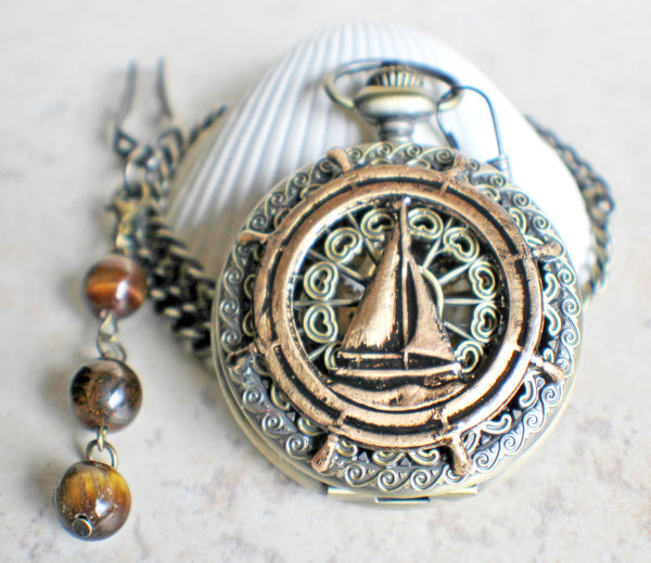 Sailboat Mechanical Pocket Watch - Char's Favorite Things - 3
