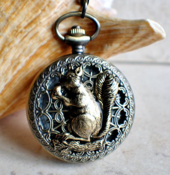 Squirrel Battery Operated Pocket Watch - Char's Favorite Things - 1