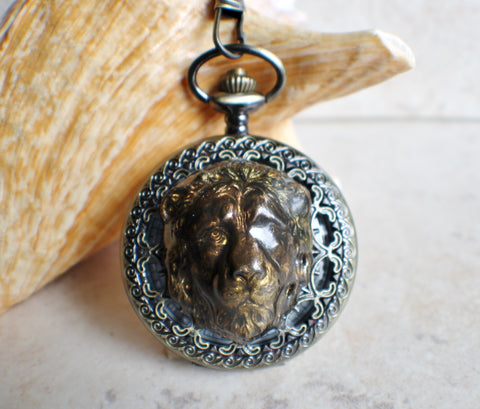 Regal Lion Battery Operated Pocket Watch - Char's Favorite Things - 1