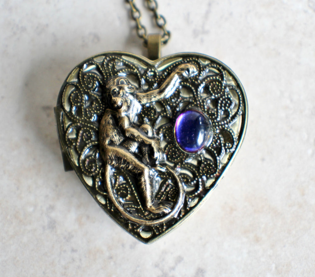 Locket Monkey Monkey Music box Locket – Char's Favorite Things
