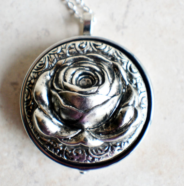 Music Box Locket with Silver Rose - Char's Favorite Things - 3