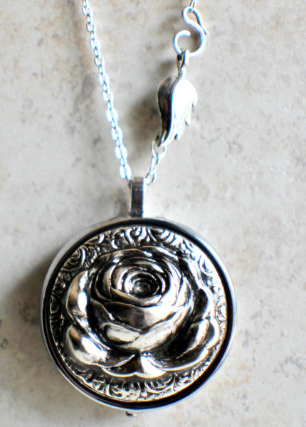 Music Box Locket with Silver Rose - Char's Favorite Things - 4