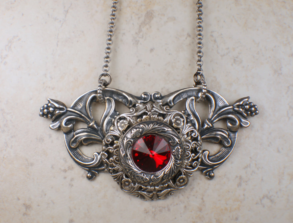 Gothic Red Crystal Necklace – Char's Favorite Things
