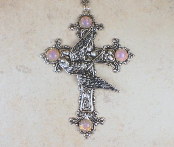 Silver Cross, Dove Cross, Victorian Cross