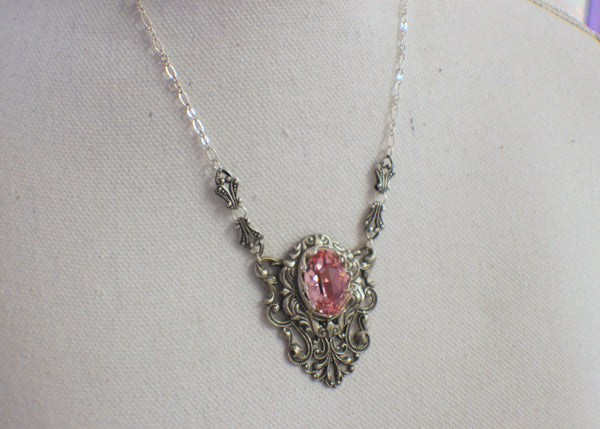 Gothic Rose Swarovski Crystal Necklace