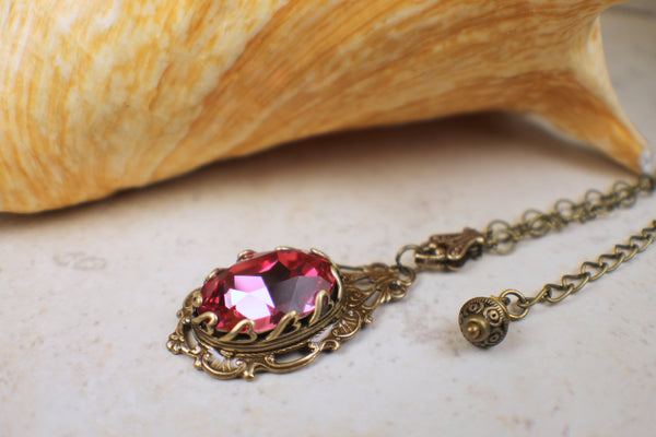 Swarovski Crystal Rose Necklace