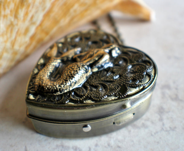 Mermaid Music Box Locket in Bronze - Char's Favorite Things - 2
